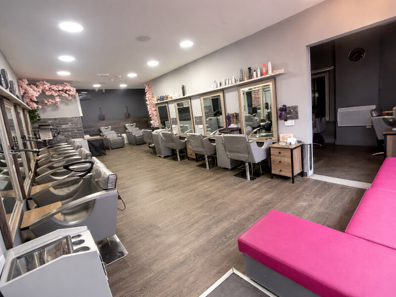 Inside the hair salon of The Essence Salon