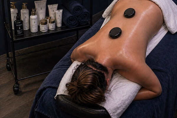 Person receiving a massage